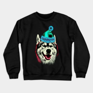 Christmas Siberian Husky Crewneck Sweatshirt